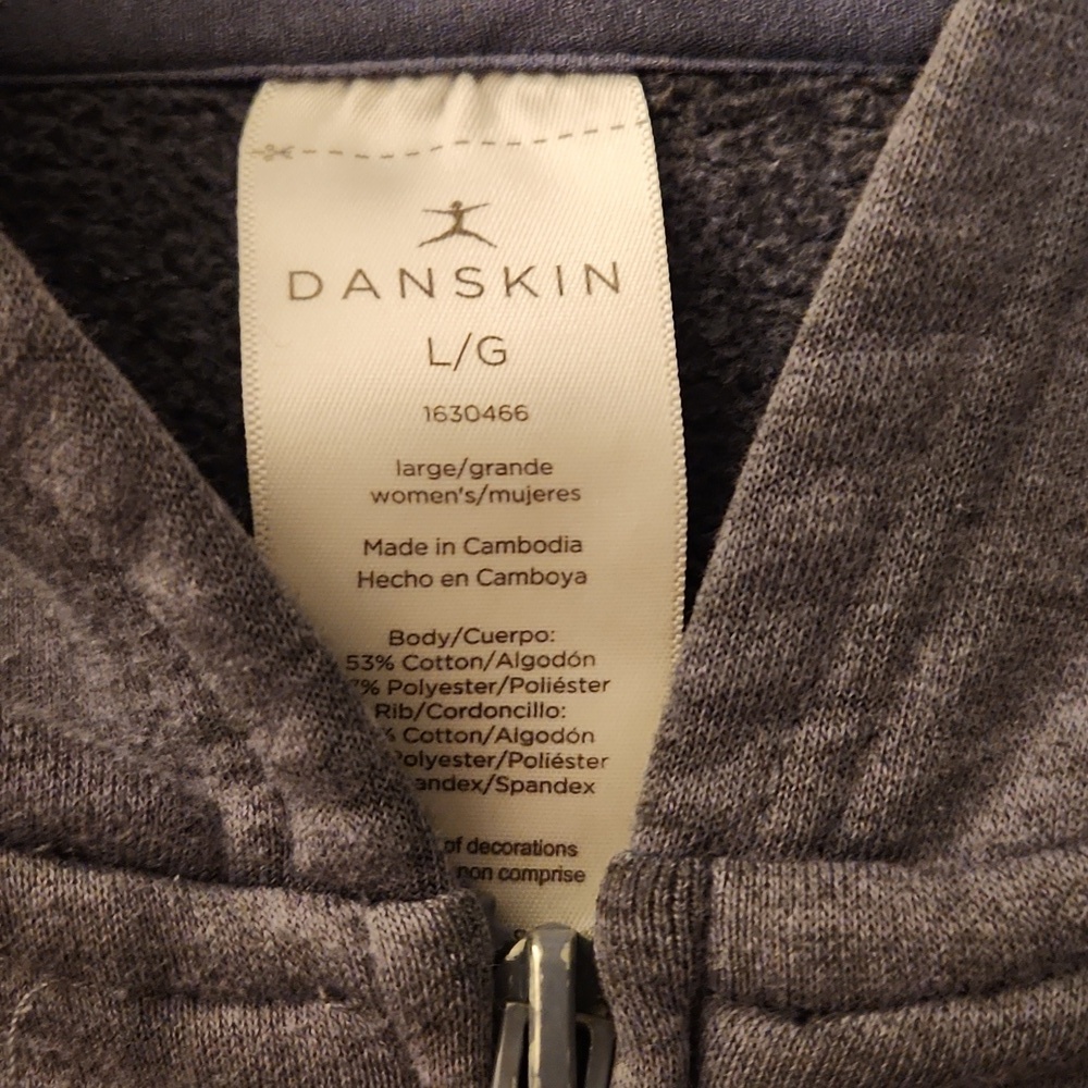 Danskin Charcoal Women's Large Zip-Up Jacket - Picture 3 of 6
